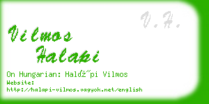 vilmos halapi business card